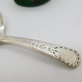 George III Sterling Silver Bright Cut Tea Caddy Spoon Antique 1804 London