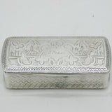 French Georgian Sterling Silver Floral Pattern Snuff Box c1820 Paris Cérès Marks
