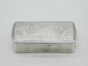 French Georgian Sterling Silver Floral Pattern Snuff Box c1820 Paris Cérès Marks