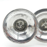 George III Pair of Sterling Silver Muffineer Sugar Casters Antique 1779 London