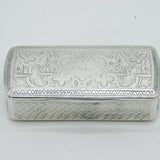 French Georgian Sterling Silver Floral Pattern Snuff Box c1820 Paris Cérès Marks