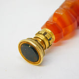 Victorian Boxed 18ct Gold, Banded Agate & Bloodstone Desk Seal Antique c1880