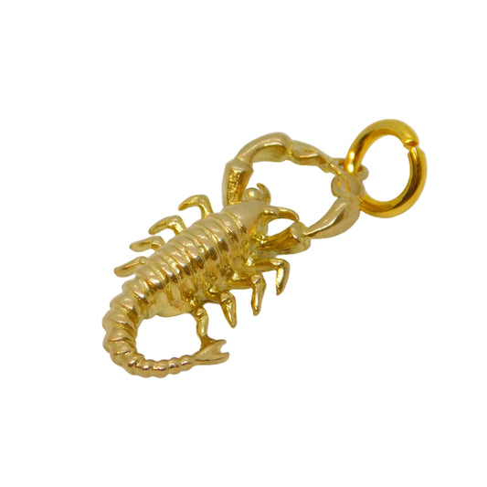 9ct Yellow Gold Scorpion Scorpio Charm Pendant Vintage 1963 Birmingham