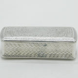 French Georgian Sterling Silver Floral Pattern Snuff Box c1820 Paris Cérès Marks
