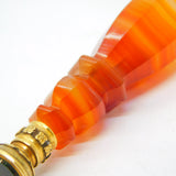 Victorian Boxed 18ct Gold, Banded Agate & Bloodstone Desk Seal Antique c1880