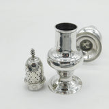 George III Pair of Sterling Silver Muffineer Sugar Casters Antique 1779 London