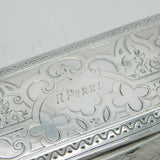 French Georgian Sterling Silver Floral Pattern Snuff Box c1820 Paris Cérès Marks
