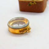 Edwardian 9ct Gold Working Travel Compass Fob Pendant 1906 Antique Birmingham