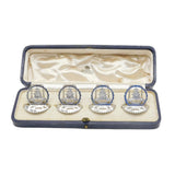 Boxed Set of Sterling Silver Royal Artillery Place Settings Antique Chester