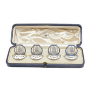 Boxed Set of Sterling Silver Royal Artillery Place Settings Antique Chester