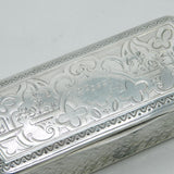 French Georgian Sterling Silver Floral Pattern Snuff Box c1820 Paris Cérès Marks