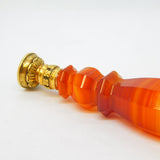 Victorian Boxed 18ct Gold, Banded Agate & Bloodstone Desk Seal Antique c1880