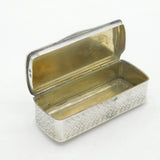 French Georgian Sterling Silver Floral Pattern Snuff Box c1820 Paris Cérès Marks