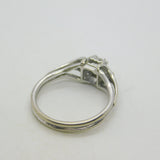 French 18ct White Gold & 0.2ct Diamond Solitaire Ring Antique c1920 Art Deco