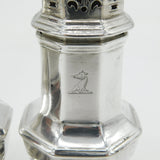 George I Pair of Sterling Silver Muffineer Sugar Casters Antique 1726 London