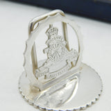 Boxed Set of Sterling Silver Royal Artillery Place Settings Antique Chester