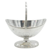 George III Sterling Silver Crested Swing Handle Sugar Basket Antique 1791 London