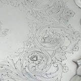 Large William IV Sterling Silver Floral Crested Salver Dish 1837 London Antique