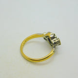18ct Yellow Gold, Sapphire & Diamond Engagement Ring Vintage 1965 Birmingham