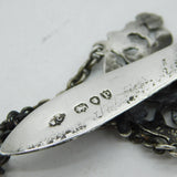 Victorian Sterling Silver Nouveau Pattern Sewing Chatelaine Antique 1890 London