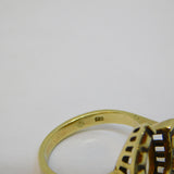14ct Yellow Gold Lucky Horseshoe Dress Ring Vintage c1970 Continental