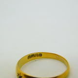 Victorian 18ct Yellow Gold & 0.1ct Diamond Gypsy Ring Antique 1900 London