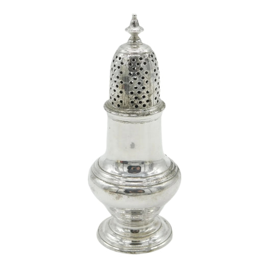George II Sterling Silver Muffineer Sugar Caster Antique 1755 London J. Wilks