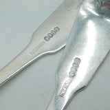 George IV Pair of Irish Sterling Silver Lion Crest Sauce Ladles 1825 Dublin Antique