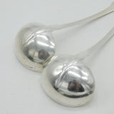 George IV Pair of Irish Sterling Silver Lion Crest Sauce Ladles 1825 Dublin Antique