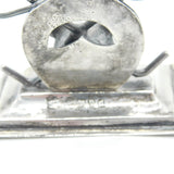 Victorian Pair of Sterling Silver Hunting Fox Mask Place Settings Antique 1899 London