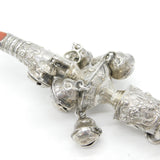 George III Sterling Silver & Coral Baby Bell Rattle Teether Antique c1800