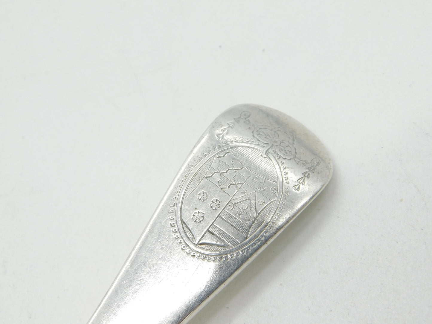 George III Sterling Silver Hanoverian Serving Spoon 1764 London Antique