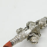 George III Sterling Silver & Coral Baby Bell Rattle Teether Antique c1800