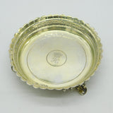 Hunt & Roskell Sterling Silver Gilded Glass Coaster Dish 1910 London Antique