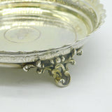 Hunt & Roskell Sterling Silver Gilded Glass Coaster Dish 1910 London Antique