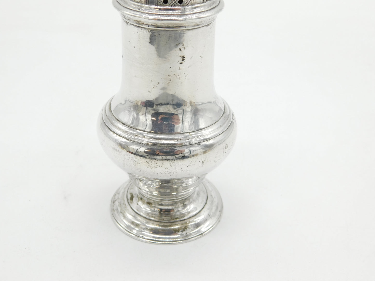 George II Sterling Silver Muffineer Sugar Caster Antique 1756 London S. Wood