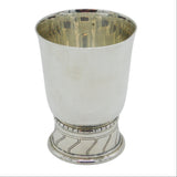 Arts & Crafts Sterling Silver Zig-Zag Pattern Wine Beaker Antique 1937 London