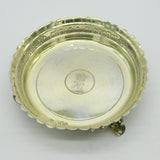 Hunt & Roskell Sterling Silver Gilded Glass Coaster Dish 1910 London Antique