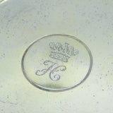 Hunt & Roskell Sterling Silver Gilded Glass Coaster Dish 1910 London Antique