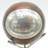 Sterling Silver Cricket Ball & Stumps Hat-Trick Trophy Antique 1937 Birmingham