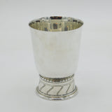Arts & Crafts Sterling Silver Zig-Zag Pattern Wine Beaker Antique 1937 London