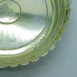 Hunt & Roskell Sterling Silver Gilded Glass Coaster Dish 1910 London Antique