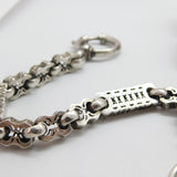 Victorian Sterling Silver Fancy Link Watch Chain 1893 Birmingham Antique