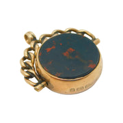 Victorian 9ct Gold, Bloodstone & Carnelian Spinner Fob Antique Birmingham