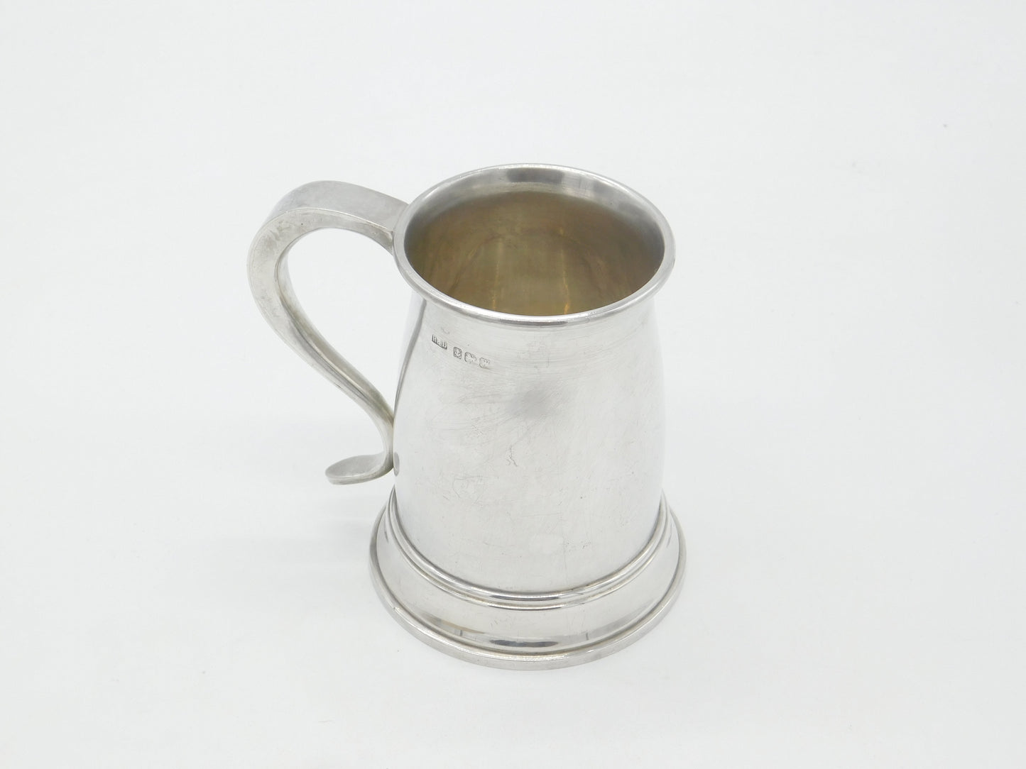 Sterling Silver Half Pint Tankard Mug Antique 1921 Birmingham Roberts & Dore Ltd