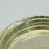 Hunt & Roskell Sterling Silver Gilded Glass Coaster Dish 1910 London Antique