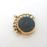 Victorian 9ct Gold, Bloodstone & Carnelian Spinner Fob Antique Birmingham