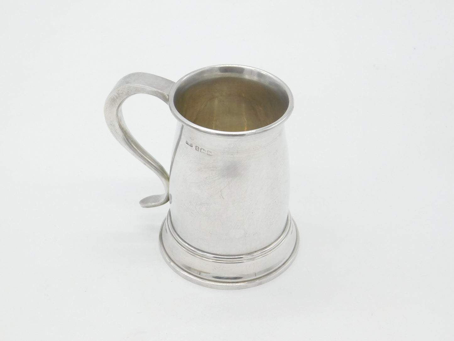 Sterling Silver Half Pint Tankard Mug Antique 1921 Birmingham Roberts & Dore Ltd