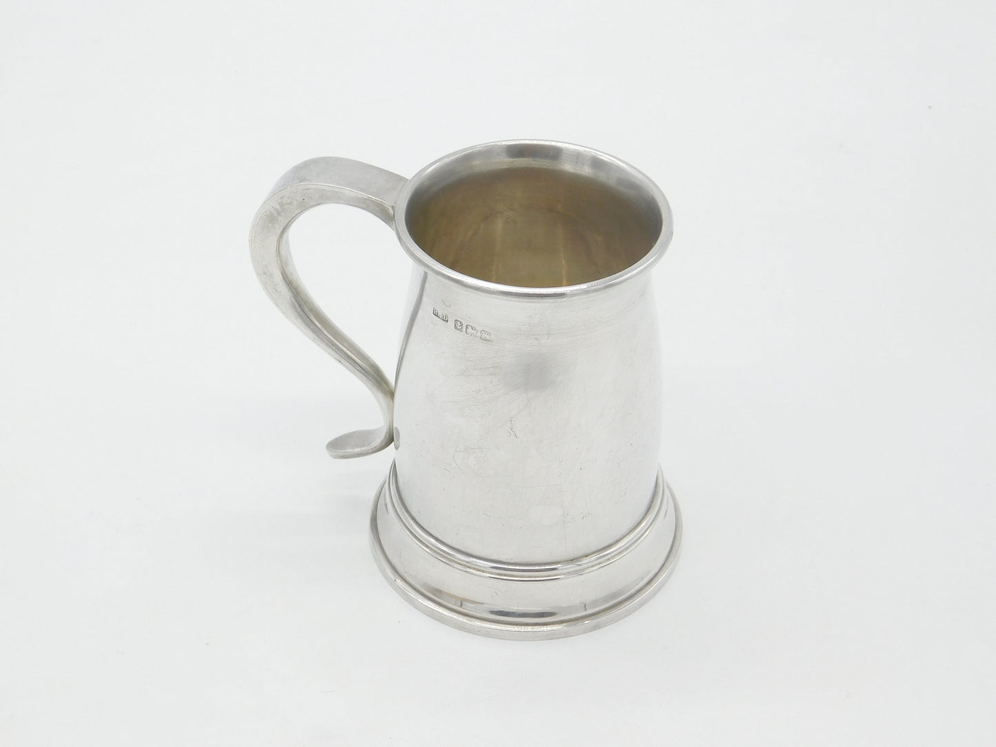 Sterling Silver Half Pint Tankard Mug Antique 1921 Birmingham Roberts & Dore Ltd