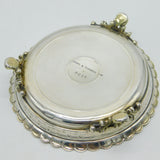 Hunt & Roskell Sterling Silver Gilded Glass Coaster Dish 1910 London Antique